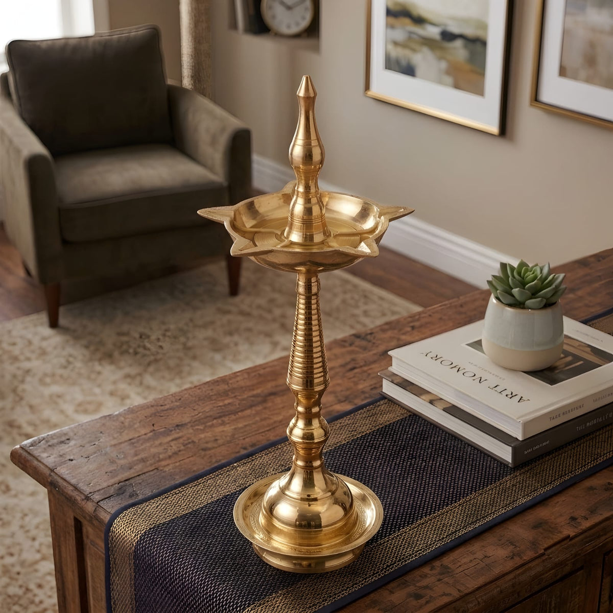 Brass Samai Oil Lamp - Merchant Antiques