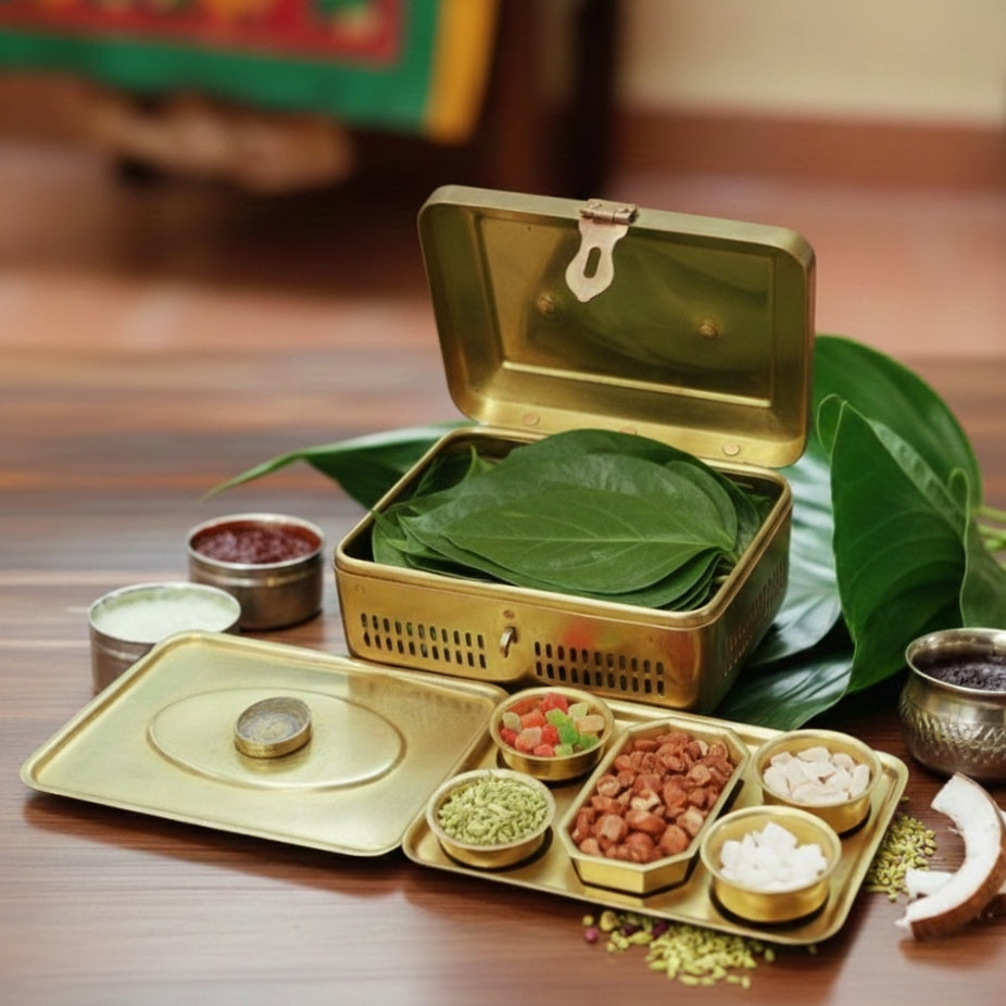 BN/10 - Rare Vintage Brass Paan daan - Betel Nut Supari Box | KITCHENWARE | UTENSILS | HOME APPLIANCES
