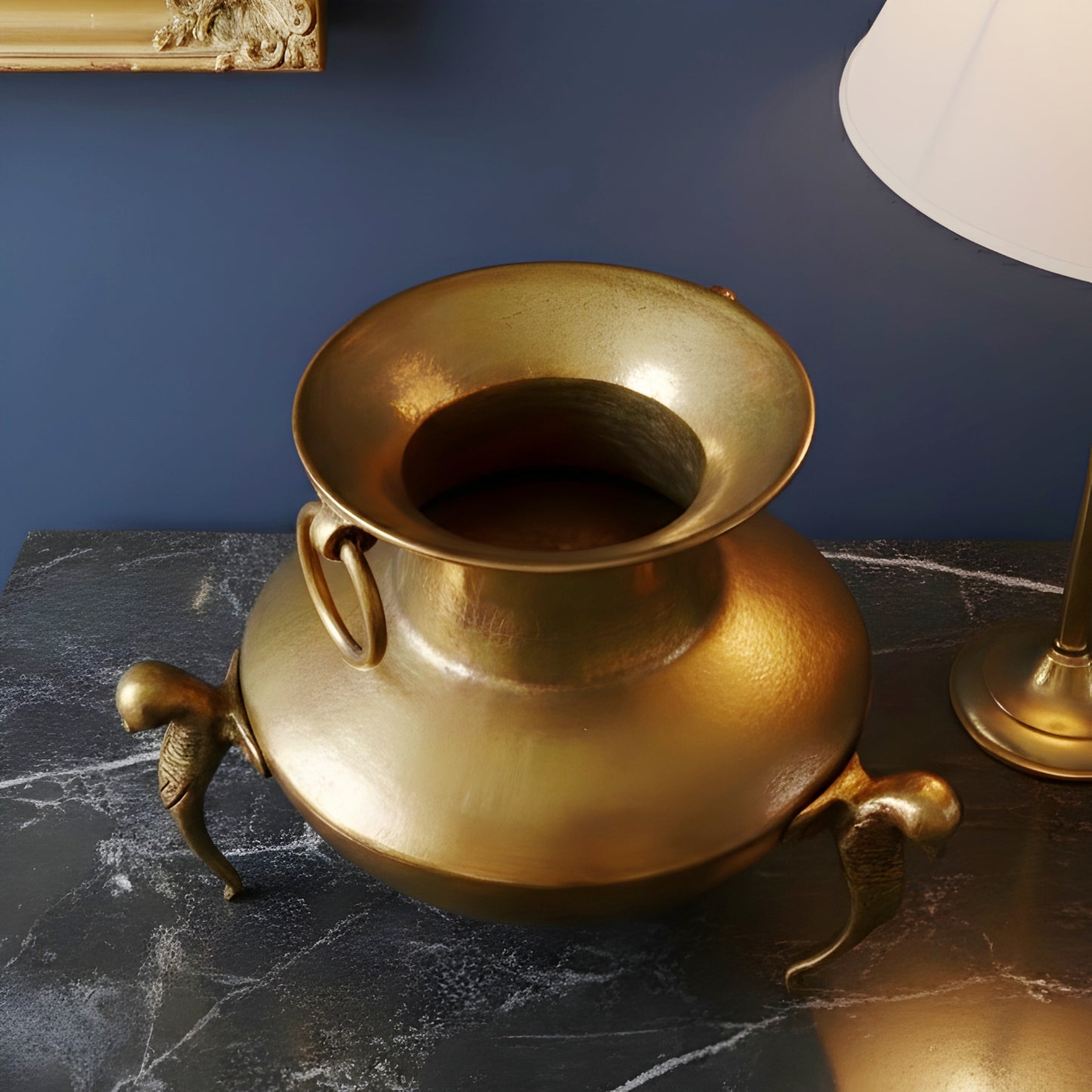 PPL/03 - Vintage Rare Pure Brass Very Beautiful Shape Water Pot on Parrot Legs with Handles | KITCHENWARE | UTENSILS | HOME APPLIANCES