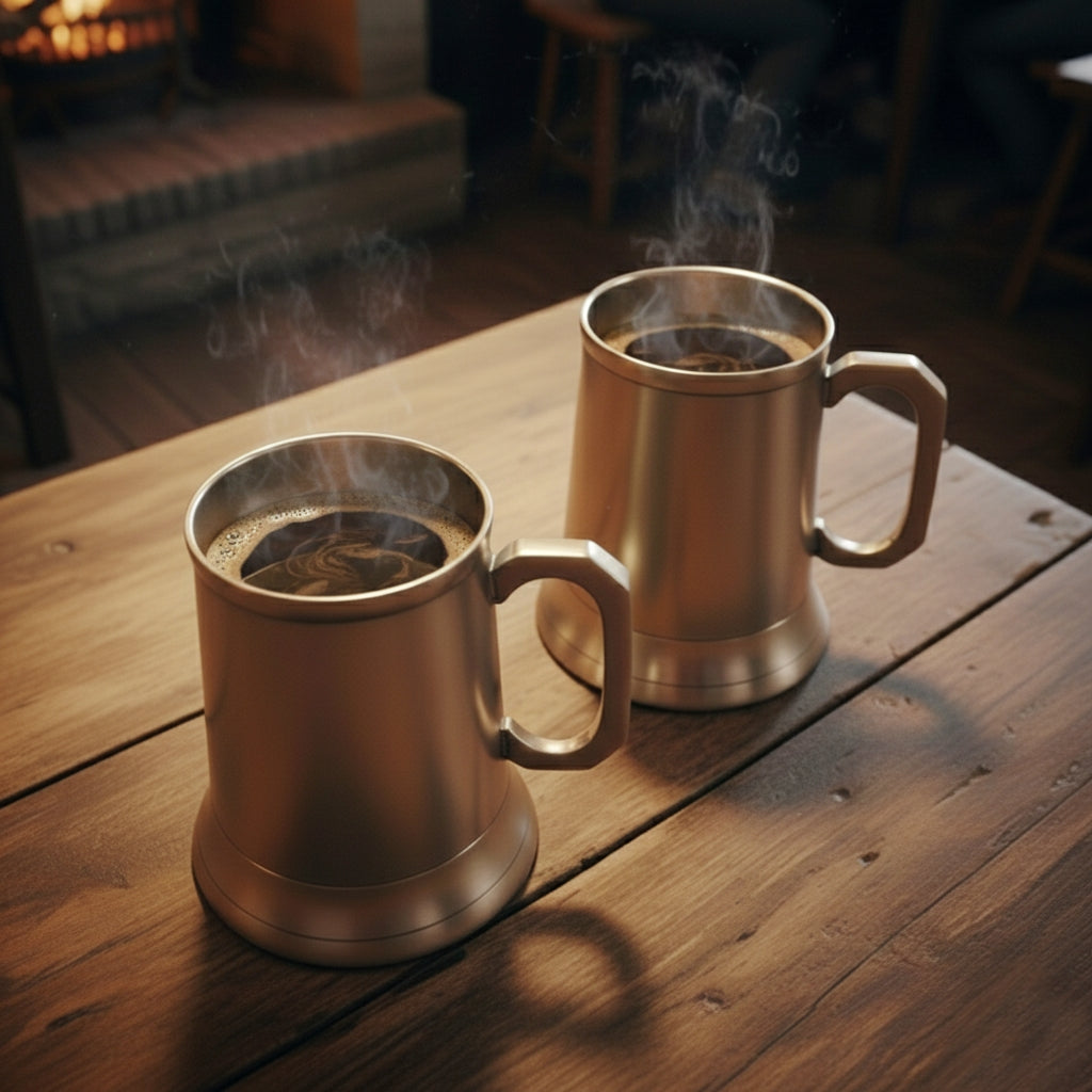 BRAND NEW: NW/004 - Set Of 2 Rare Very Beautiful Solid Brass Mugs | KITCHENWARE | UTENSILS | HOME APPLIANCES