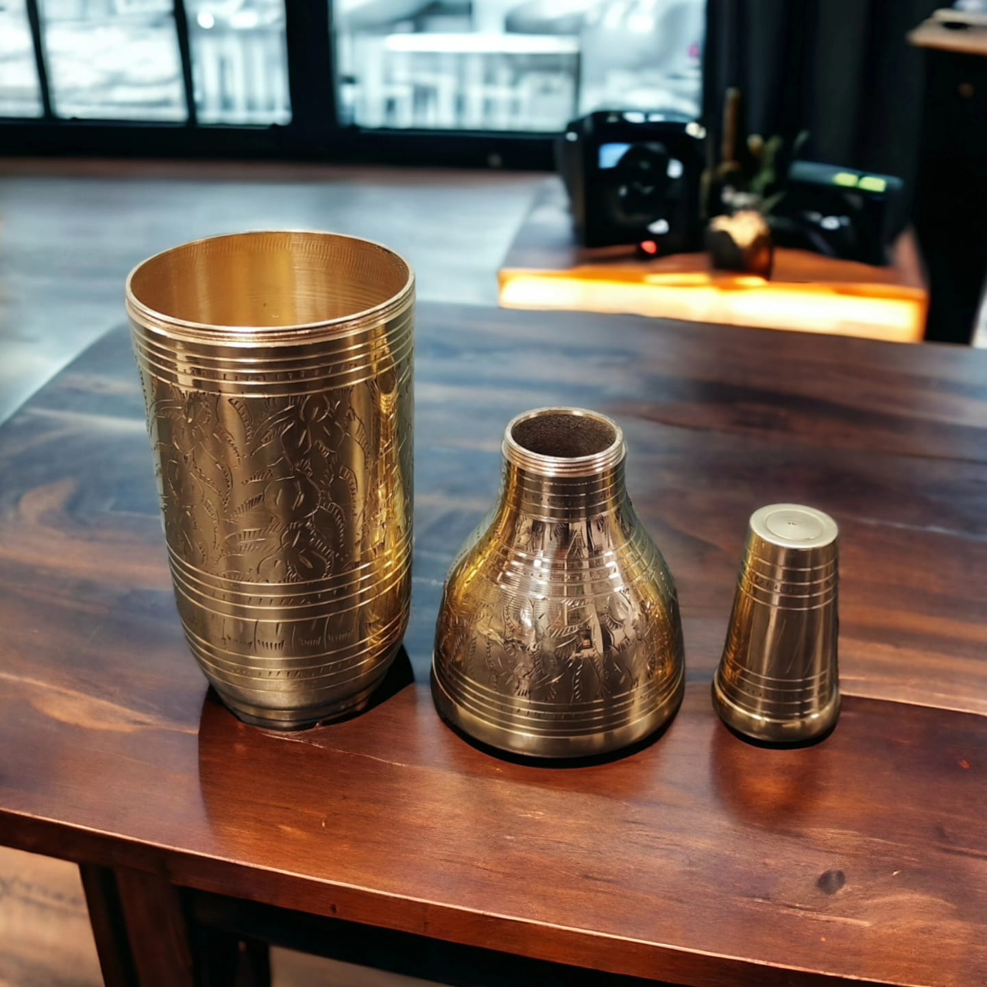 BRAND NEW: NW/023 - Very Beautifully Engraved Pure Brass Antique Water Bottle | KITCHENWARE | UTENSILS | HOME APPLIANCES