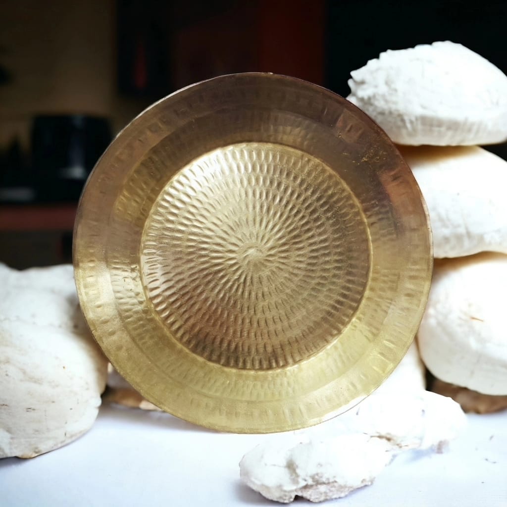 BRAND NEW: NW/010 - Beautiful Hammered Pure Brass Big Size Parath For Dough | KITCHENWARE | UTENSILS | HOME APPLIANCES
