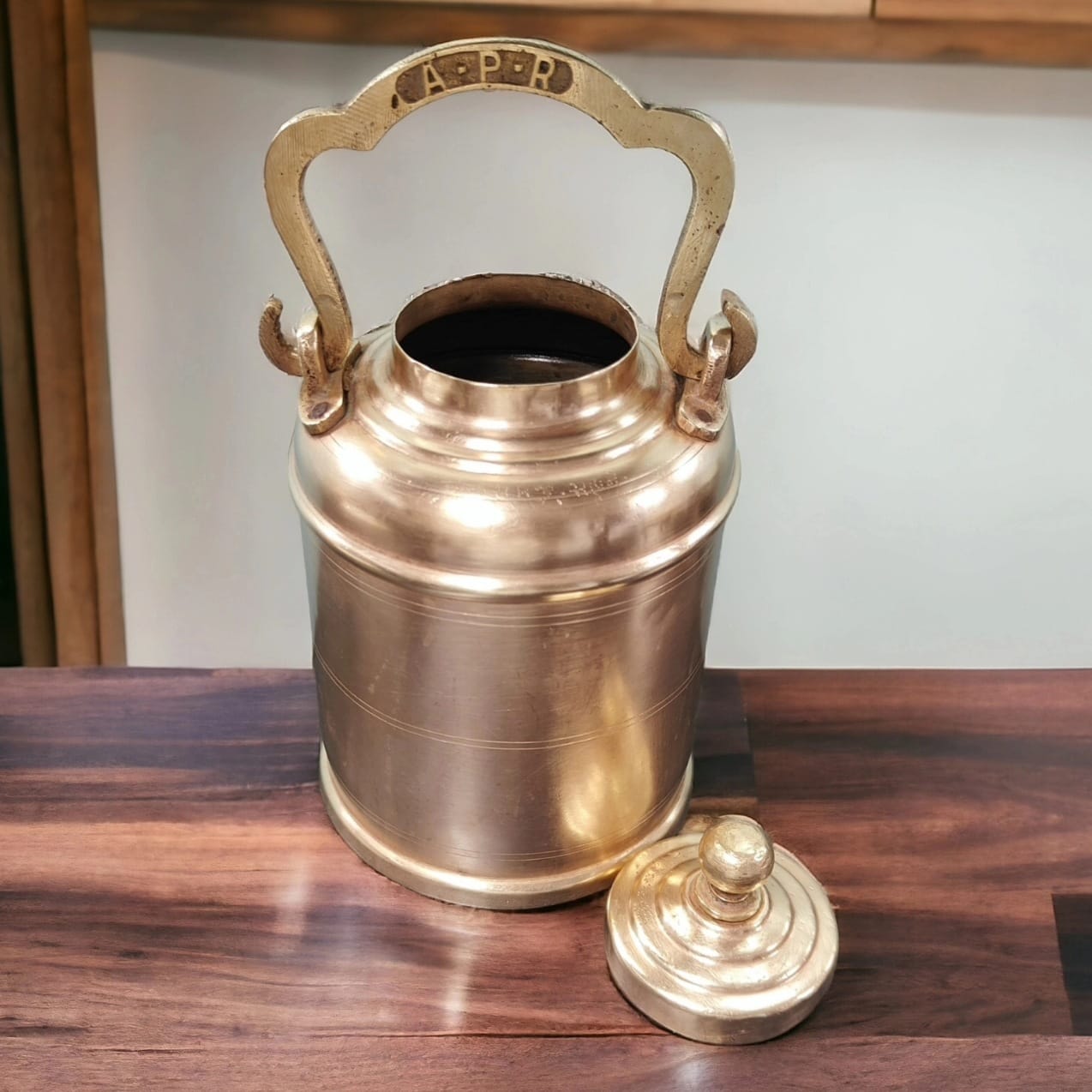 OGMC/15 - Rare Vintage Pure Brass Very Beautiful Shape Oil - Ghee - Milk Can | KITCHENWARE | UTENSILS | HOME APPLIANCES