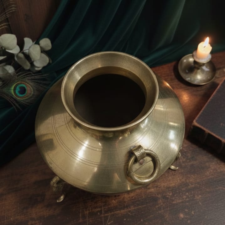 PPL/12 - Rare Vintage 100% Pure Brass Unique Shape Big Size Pot | Vase | Planter on Parrot Legs | KITCHENWARE | UTENSILS | HOME APPLIANCES