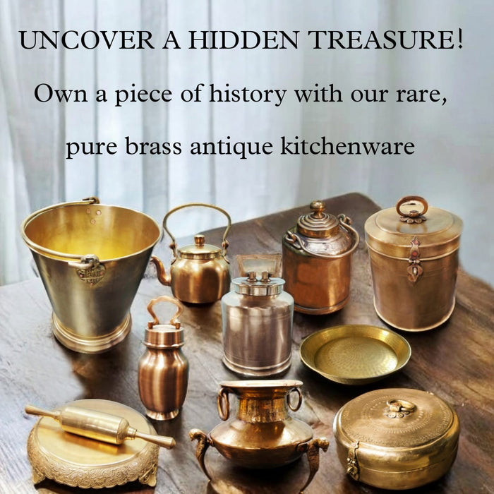 Uncover Hidden Treasures & Own a Piece of History with our Rare, Pure Brass Antique Kitchenware