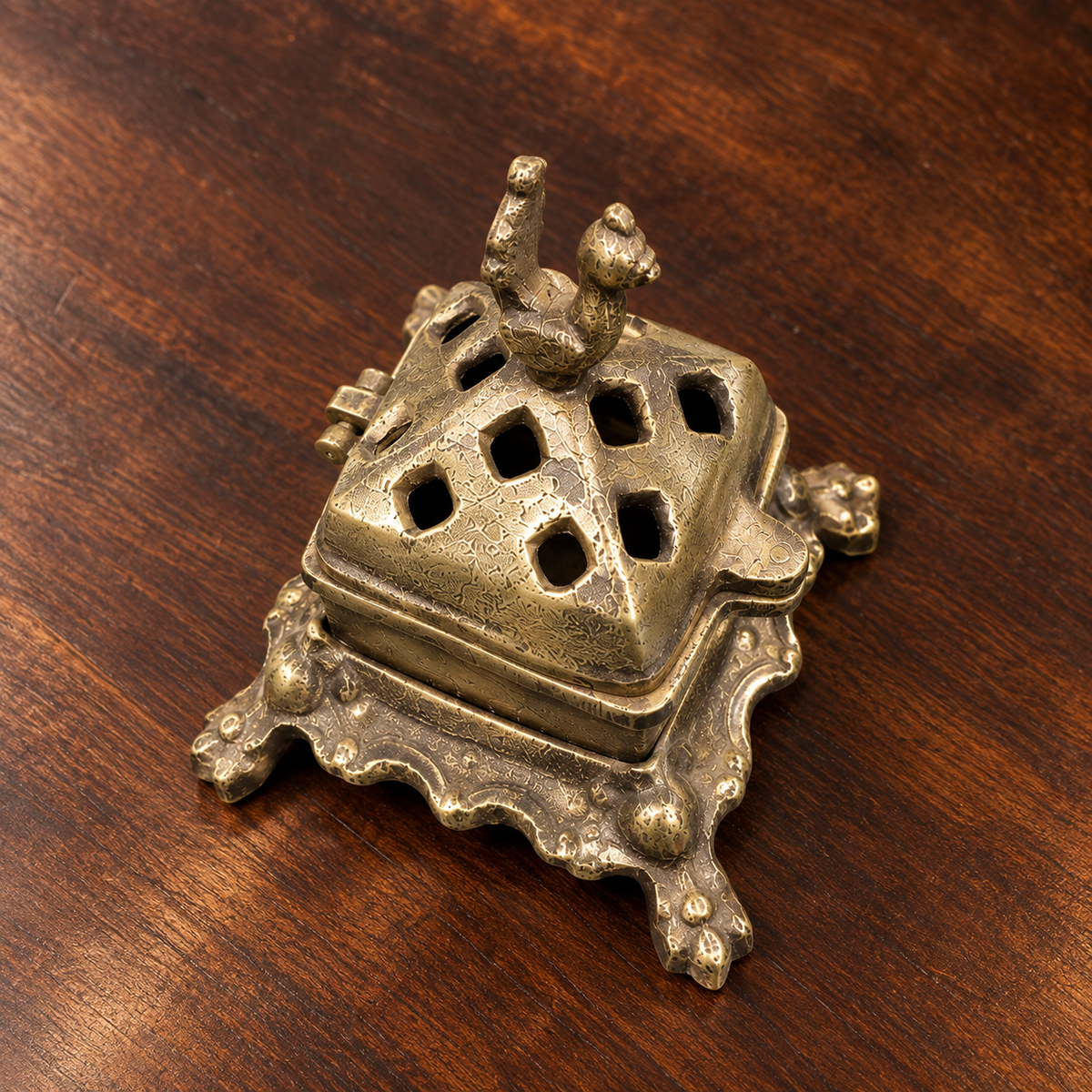 Antique Brass Twin Bird Incense Burner - Merchant Antiques