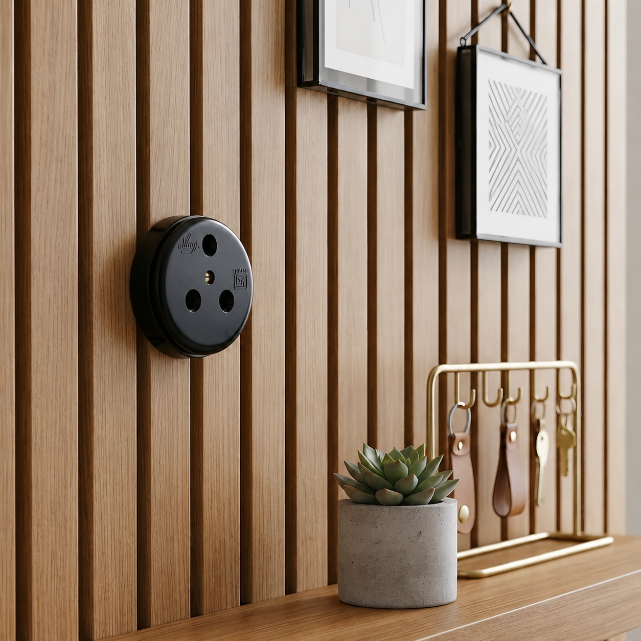SW/19 | Set of 3 Vintage Style Matte Black Toggle Switch & Socket Set | White Ceramic Base | Surface Mounted Round Wall Switch | Heritage Black Collection