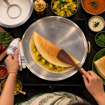 Brand New Pure Brass/Pital Dosa Tawa with Kalai – Traditional Indian Cooking Griddle