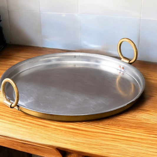 BRAND NEW: NW/012 - 100% Pure Brass Tawa for Dosa or Other Cooking Items with Kalai Tin Coating | KITCHENWARE | UTENSILS | HOME APPLIANCES