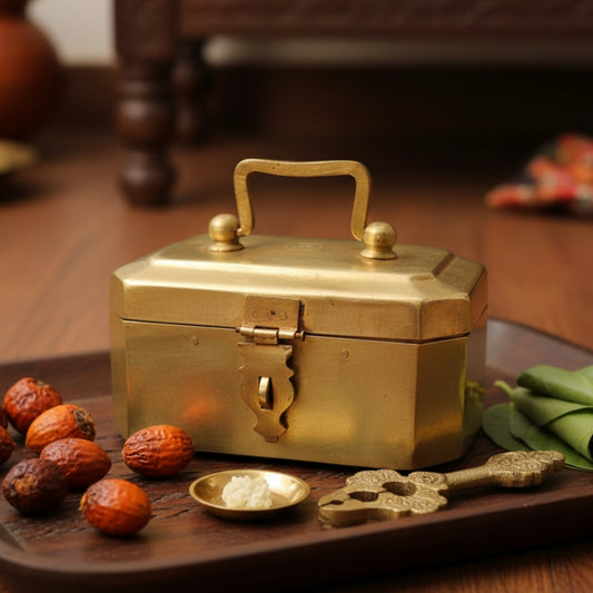 BN/08 - Rare Vintage Brass Paan daan - Betel Nut Supari Box | KITCHENWARE | UTENSILS | HOME APPLIANCES