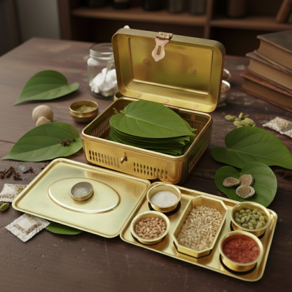BN/05A - Rare Vintage Brass Paan daan - Betel Nut Supari Box | KITCHENWARE | UTENSILS | HOME APPLIANCES