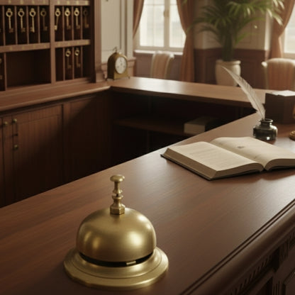 RA/025-1 | Vintage Pure Brass Table Bell – Beautifully Engraved / Plain / Tortoise Shape