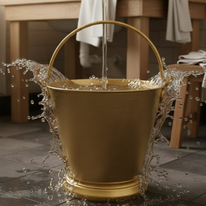 WP/03 - Vintage Brass Solid Big Size Bucket With Handle | KITCHENWARE | UTENSILS | HOME APPLIANCES