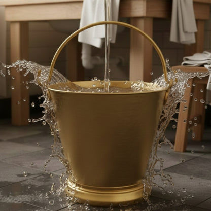 RA/008 | Vintage Brass Solid Big Size Bucket With Handle