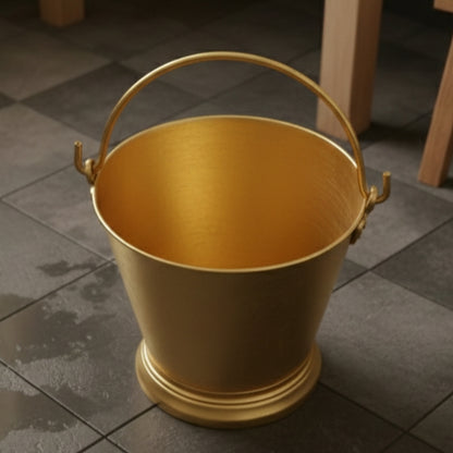 RA/008 | Vintage Brass Solid Big Size Bucket With Handle