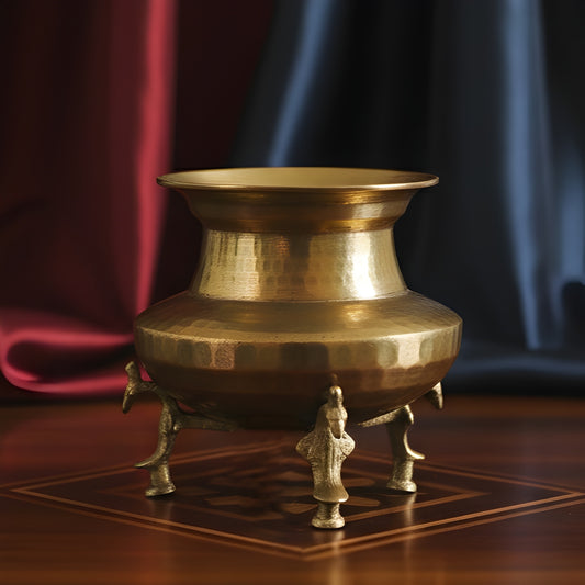PPL/17 - Rare Vintage Unique Shape Pure Brass Lota on Legs | KITCHENWARE | UTENSILS | HOME APPLIANCES