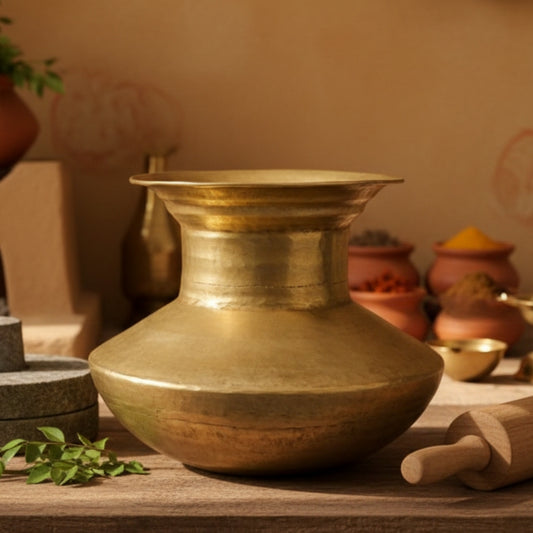 WP/01 - Vintage Pure Brass Very Rare Beautiful Shape  Multipurpose Water Pot | Flower Vase | Planter