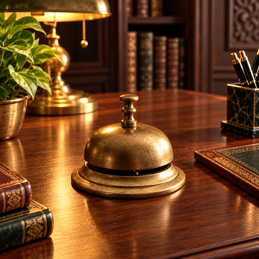 Vintage Pure Brass/Pital Table Bell – Beautifully Engraved / Plain / Tortoise Shape (Antiques) – Style 3
