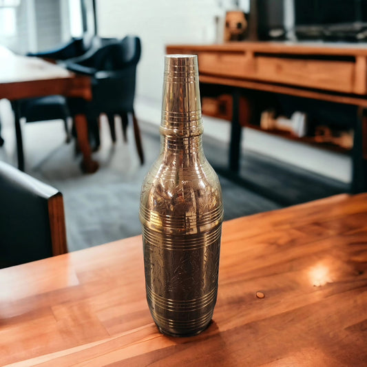BRAND NEW: NW/023 - Very Beautifully Engraved Pure Brass Antique Water Bottle | KITCHENWARE | UTENSILS | HOME APPLIANCES