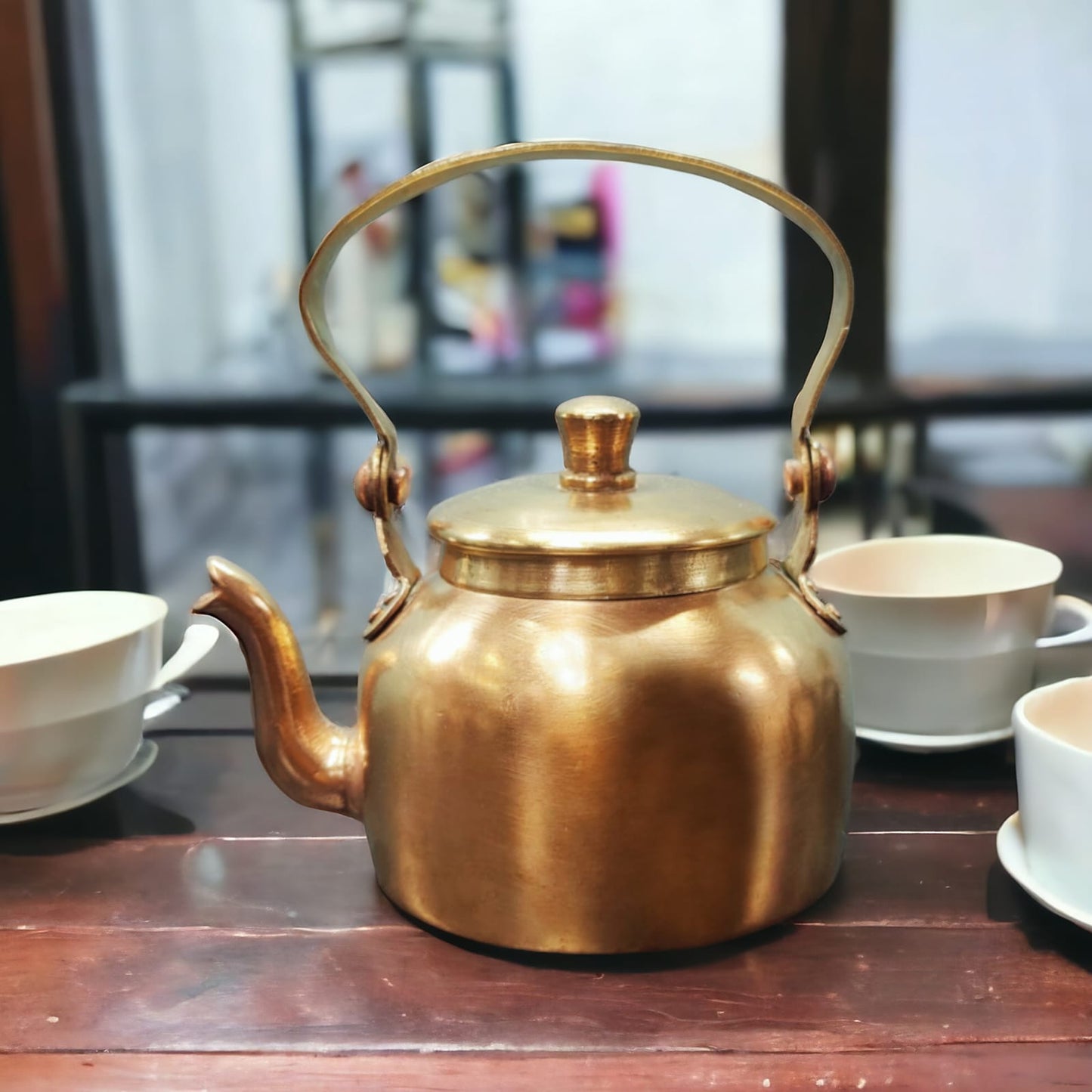 ORIGINAL ANTIQUE: AT/004 - Vintage Brass Tea Pot/Kettle | KITCHENWARE | UTENSILS | HOME APPLIANCES