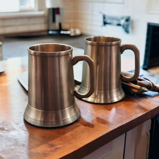 BRAND NEW: NW/011 - Set Of 2 Rare Very Beautiful Solid Brass Mugs | KITCHENWARE | UTENSILS | HOME APPLIANCES