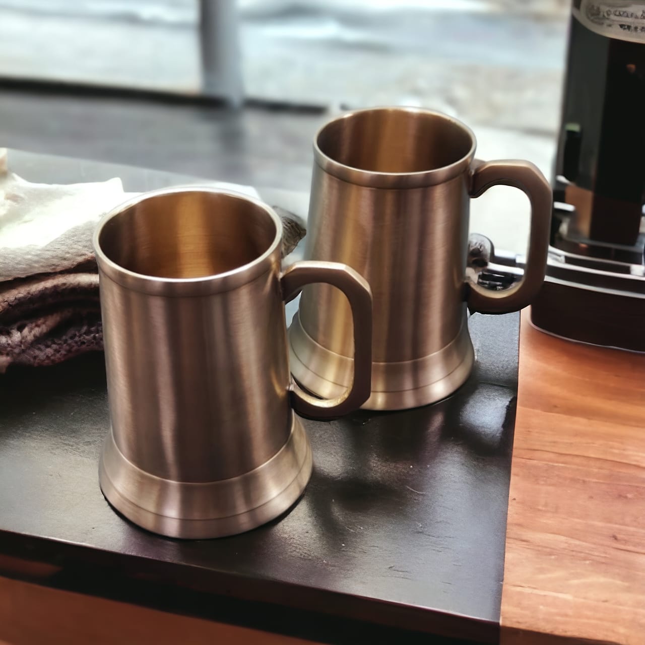 BRAND NEW: NW/011 - Set Of 2 Rare Very Beautiful Solid Brass Mugs | KITCHENWARE | UTENSILS | HOME APPLIANCES