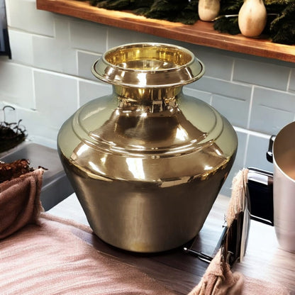 WP/21 - 100% Pure Brass Very Beautiful Shape Solid Water Pot | Traditionally known as "Kodam" | KITCHENWARE | UTENSILS | HOME APPLIANCES