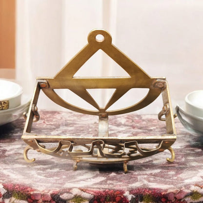OT/10 - Vintage Brass "JaiHind" Plates & Spoon OR Cup & Saucer Stand | Cutlery Holder | KITCHENWARE | UTENSILS | HOME APPLIANCES