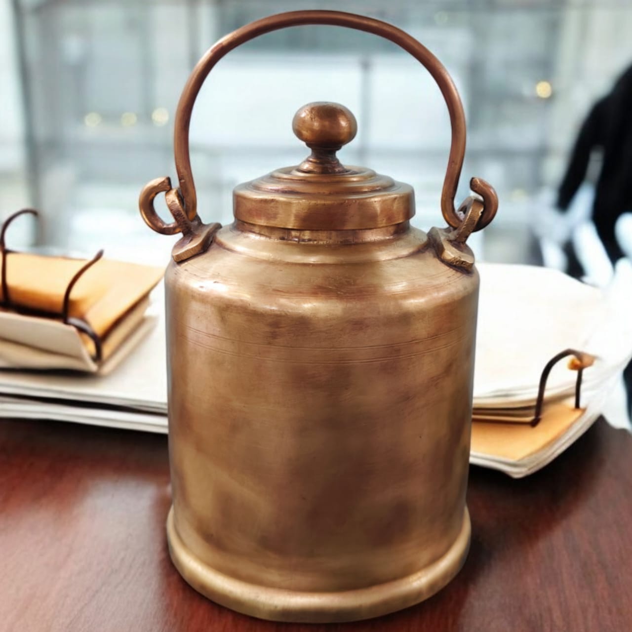 OGMC/18 - Vintage Pure Brass Very Beautiful Shape Oil - Ghee - Milk Can | KITCHENWARE | UTENSILS | HOME APPLIANCES