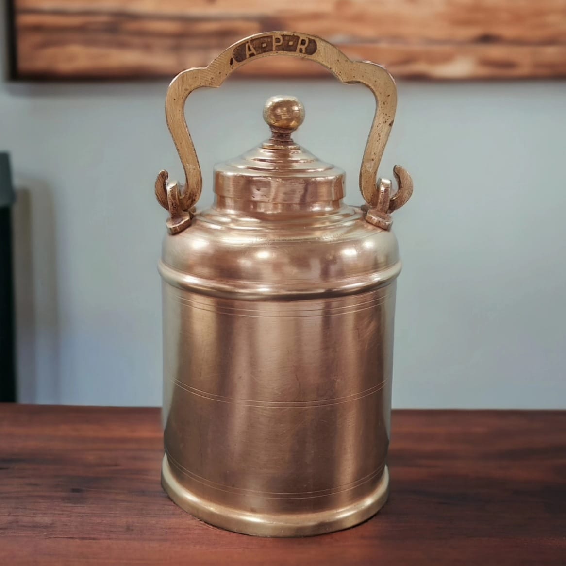 OGMC/15 - Rare Vintage Pure Brass Very Beautiful Shape Oil - Ghee - Milk Can | KITCHENWARE | UTENSILS | HOME APPLIANCES