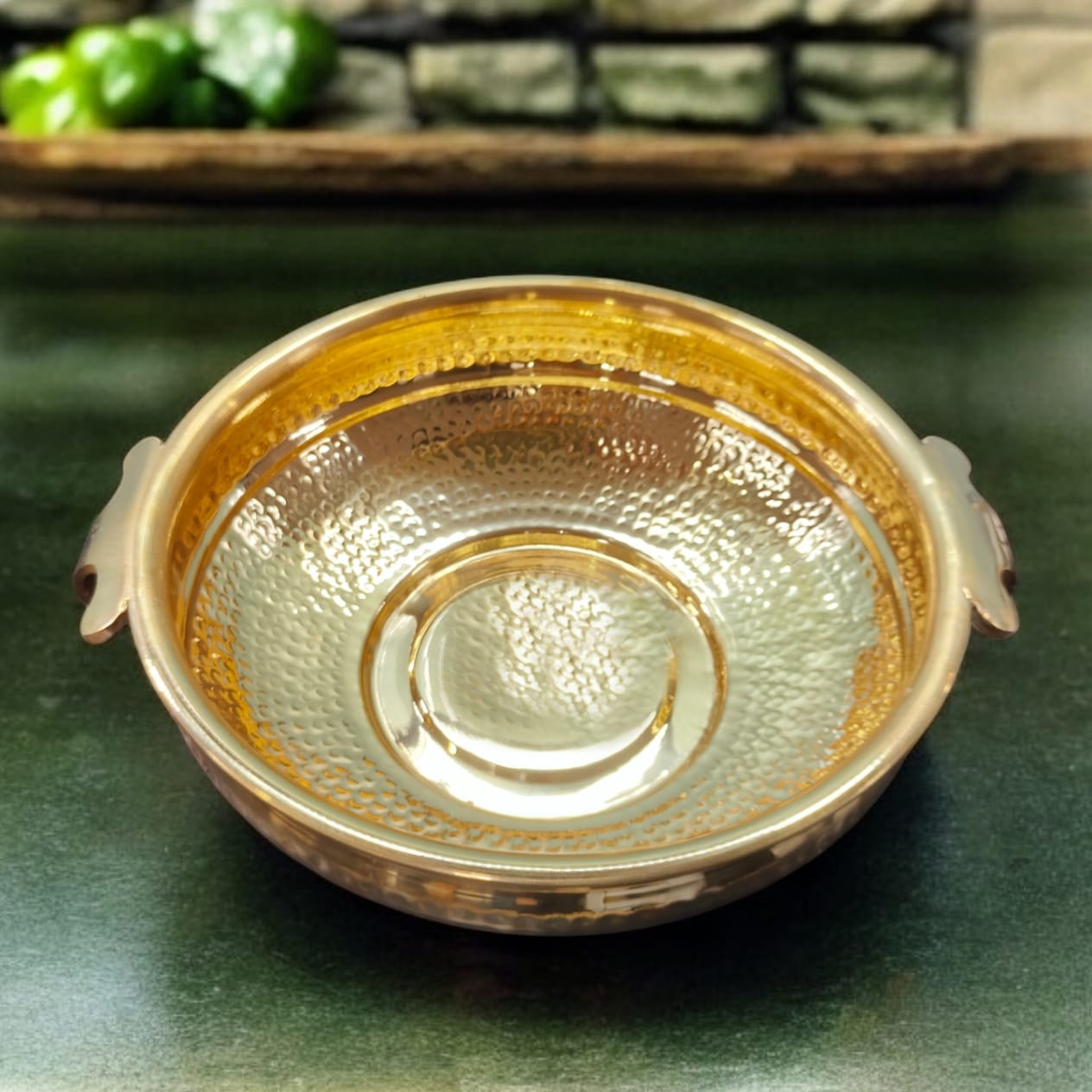 BRAND NEW: NW/020 - 100% Pure Brass Big Size Hammered Urli | KITCHENWARE | UTENSILS | HOME APPLIANCES