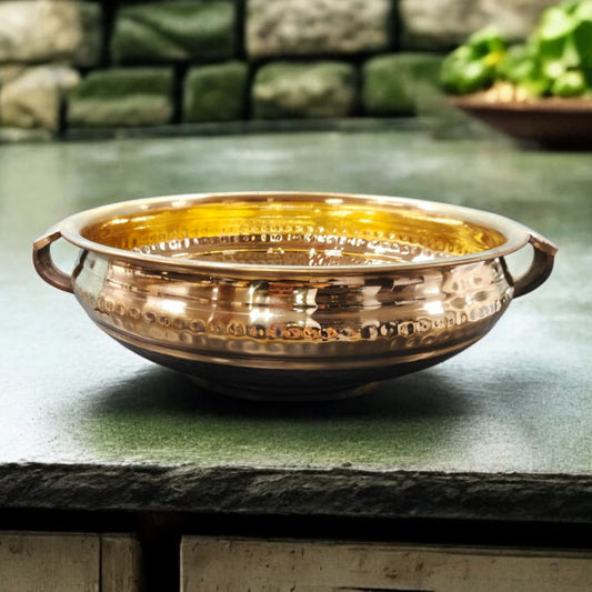 BRAND NEW: NW/020 - 100% Pure Brass Big Size Hammered Urli | KITCHENWARE | UTENSILS | HOME APPLIANCES