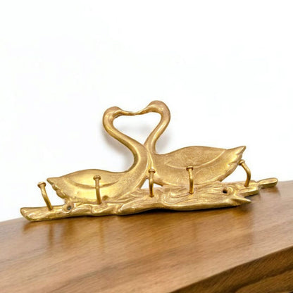 RA/175 | 100% Pure Brass Very Beautiful Vintage Rare Swan Face Key - Cloth Hanger | Hook