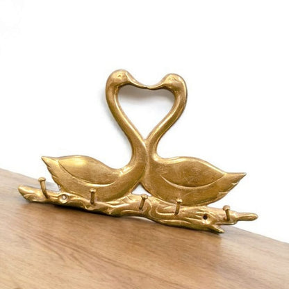 RA/175 | 100% Pure Brass Very Beautiful Vintage Rare Swan Face Key - Cloth Hanger | Hook