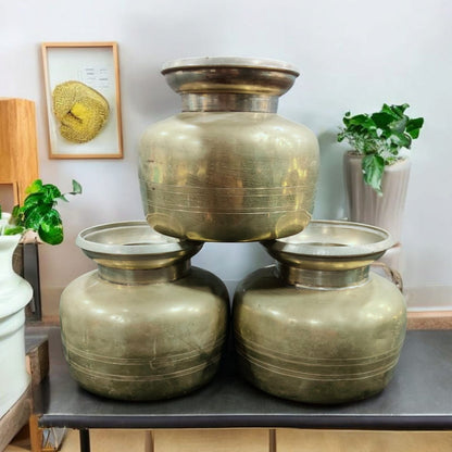 RA/209 | For German Silver Lovers SET OF 3 - Original Antique Beautiful Shape German Silver Water Pot | Kalash