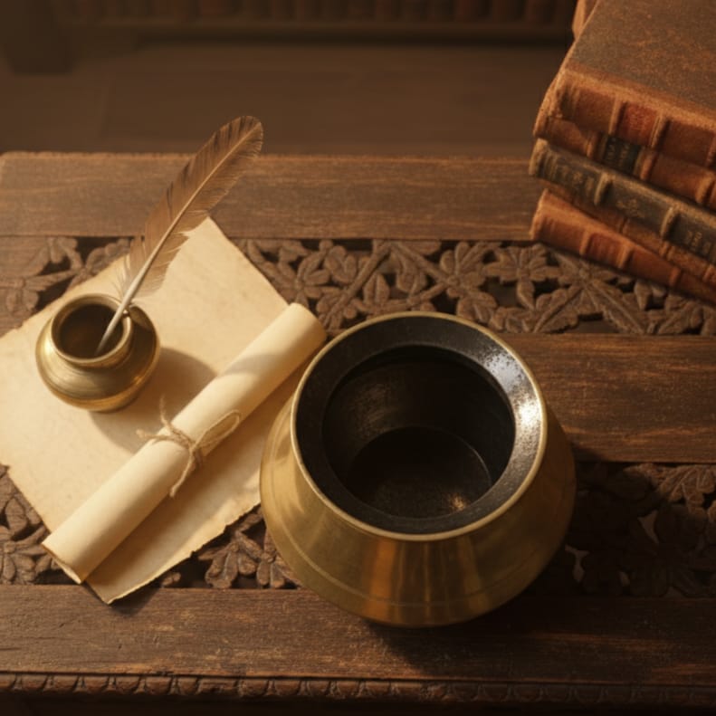 WP/14 - 100% Pure Brass Vintage Pot | Cooking Vessel | KITCHENWARE | UTENSILS | HOME APPLIANCES