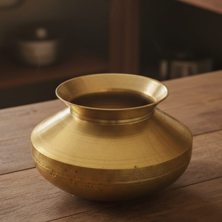 WP/06 - Rare Vintage 100% Pure Brass Unique Shape Storage Pot | Vase | Planter | KITCHENWARE | UTENSILS | HOME APPLIANCES