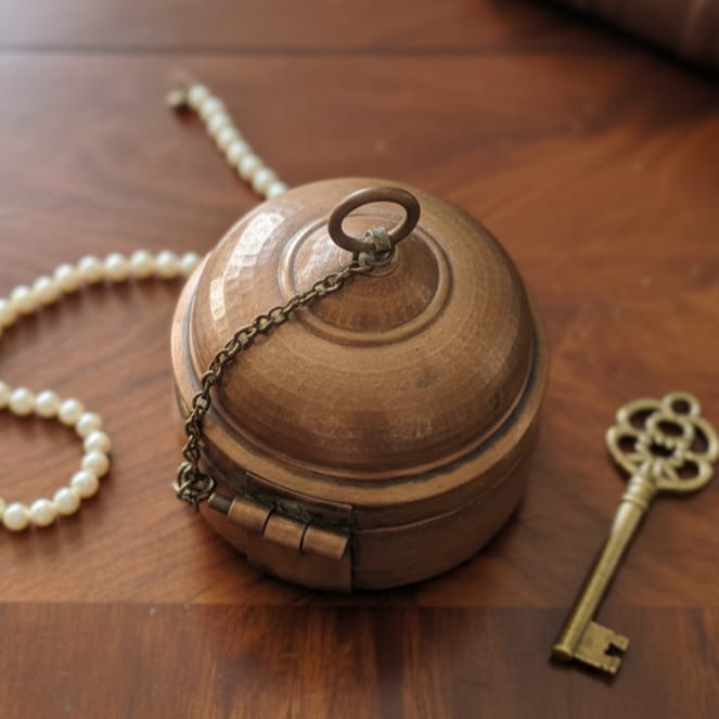 PM/06 - Rare Vintage Pure Copper Very Beautifully Hammered Storage Box with Lock System | Jewellery Keeper | KITCHENWARE | UTENSILS | HOME APPLIANCES