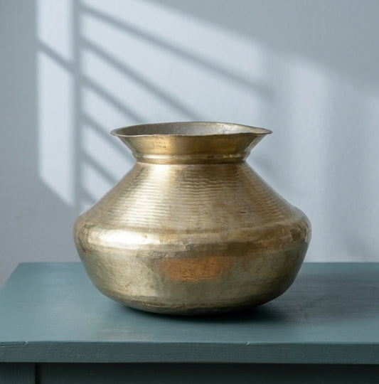 WP/29 - Very Rare 100% Pure Brass Multipurpose Pot/Vase/Planter – Unique Shape Vintage Decor Piece | KITCHENWARE | UTENSILS | HOME APPLIANCES