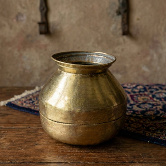 WP/31 - Very Rare 100% Pure Brass Multipurpose Pot/Vase/Planter – Unique Shape Vintage Decor Piece | KITCHENWARE | UTENSILS | HOME APPLIANCES