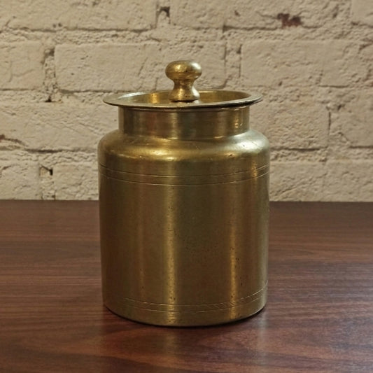RA/364 | 100% Pure Brass/Pital Rare Vintage Storage Jar (Antiques)