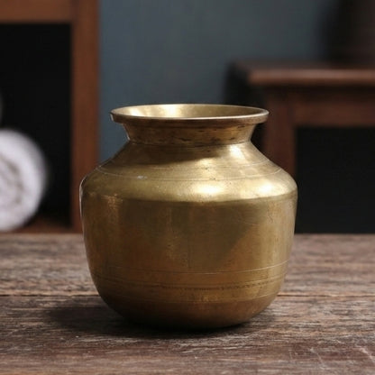 RA/378 | Rare Vintage Pure Brass Beautiful Unique Shape Pot | Vase | Planter.