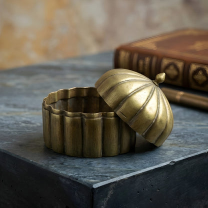 RA/370 | Very Rare Unique Shape Pure Brass Storage Box | Jewellery Keeper