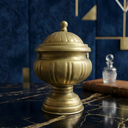 RA/371 | Very Rare Unique Shape Pure Brass Storage Container | Jewellery Keeper