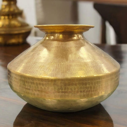 RA/387 | Rare Vintage Pure Brass Beautiful Unique Shape Big Size Pot | Vase | Planter