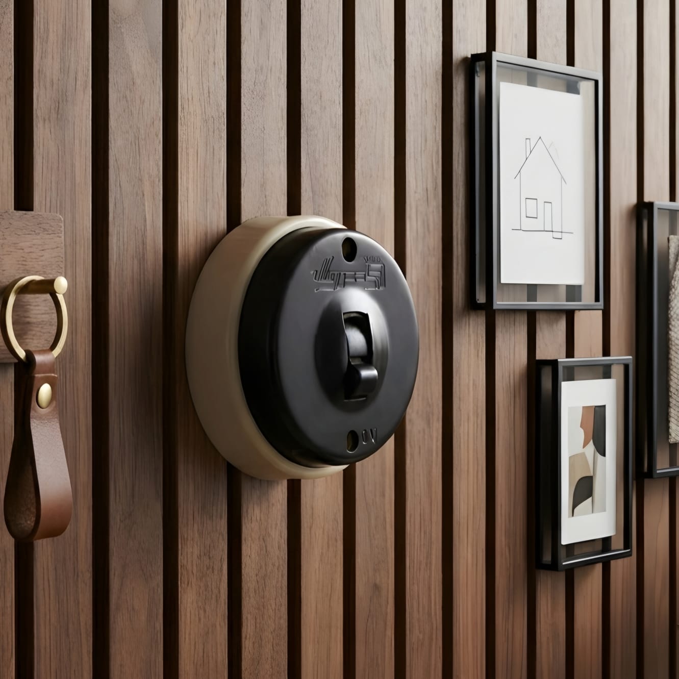 SW/14 | Set of 3 Vintage Style Matte Black Toggle Light Switches | Surface Mounted Round Wall Switches | Heritage Black Collection | Industrial Retro Home Hardware