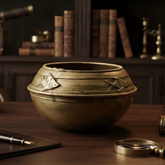 Vintage Pure Brass Decorative Bowl | Engraved Animal Design | Traditional Brass Serving & Display Bowl
