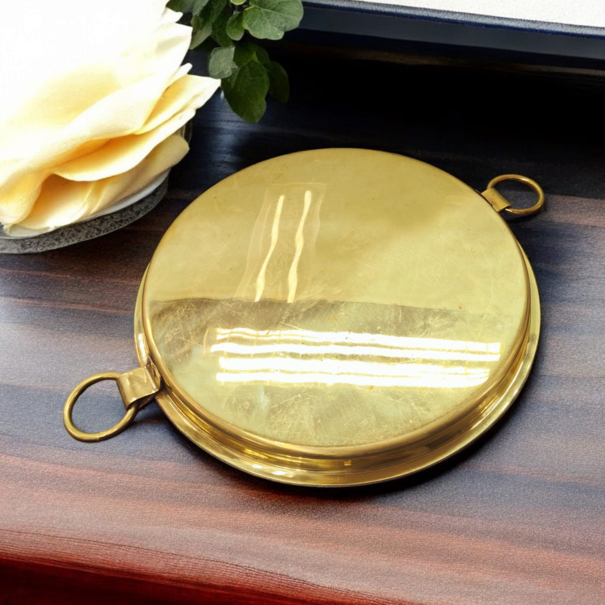 Brass Dosa Tawa with Kalai – Non-Stick variant - Merchant Antiques